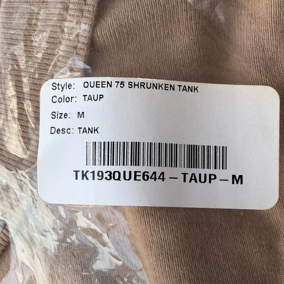 NWT DAYDREAMER Queen Tour '75 Scoop Neck Tank Top in Brown - Picture 8 of 10